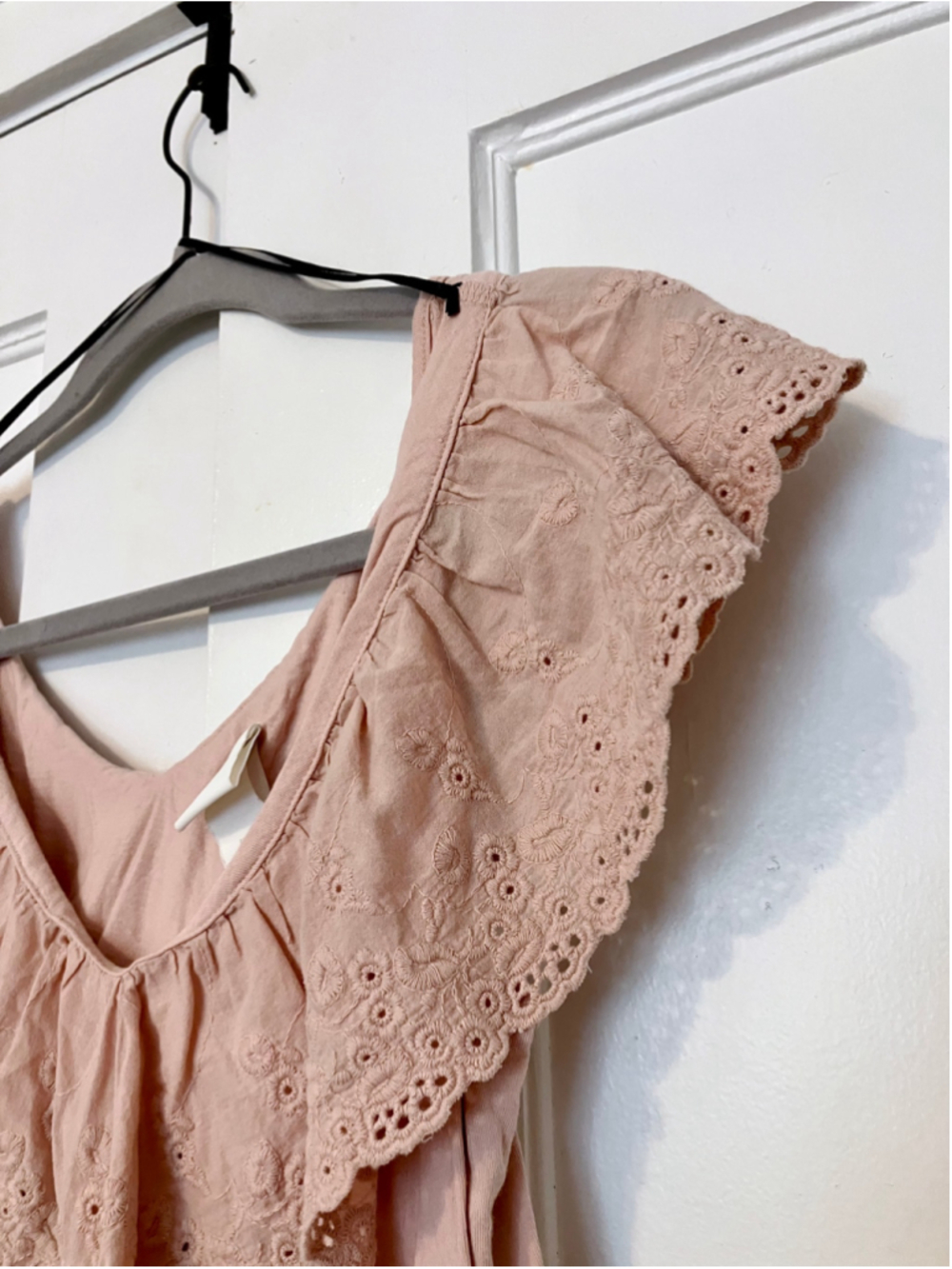BOHO CHIC H&M DUSTY ROSE RUFFLE TOP - Picture 5 of 5